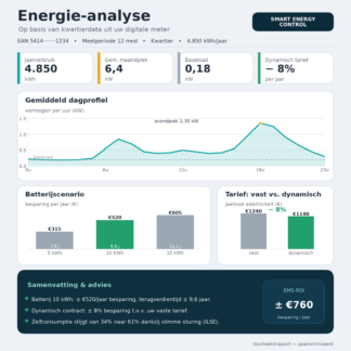 Energie-analyse op basis van historische data uit uw digitale meter
